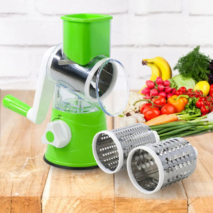 3 In 1 Manual Rotary Vegetable Drum Cutter