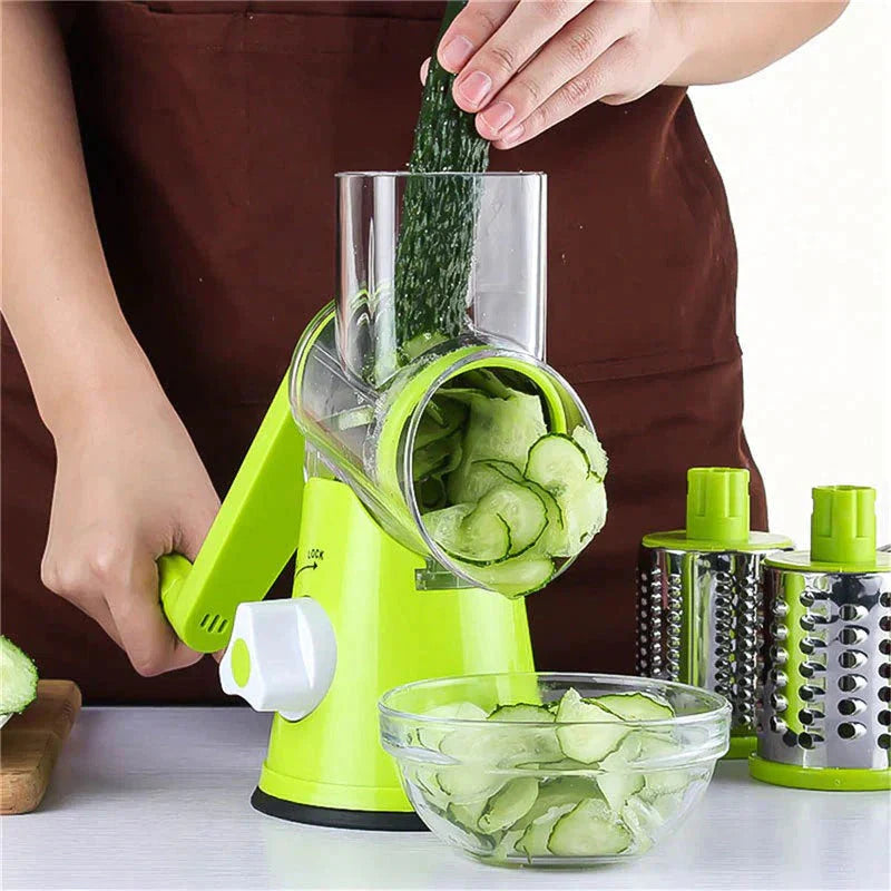 3 In 1 Manual Rotary Vegetable Drum Cutter