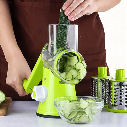 3 In 1 Manual Rotary Vegetable Drum Cutter