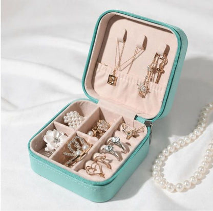 Mini Leather Square Jewellery Box