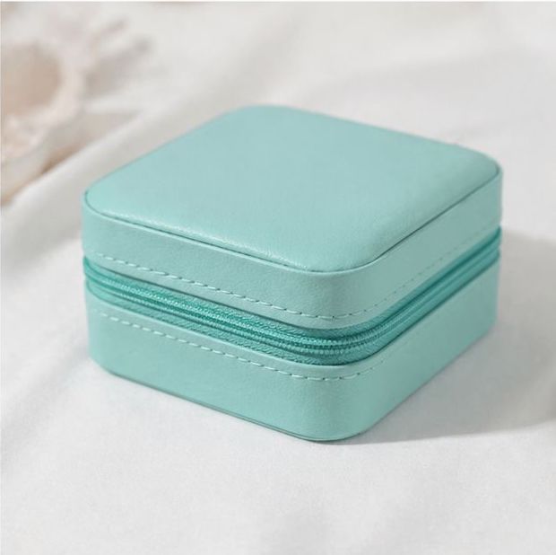 Mini Leather Square Jewellery Box